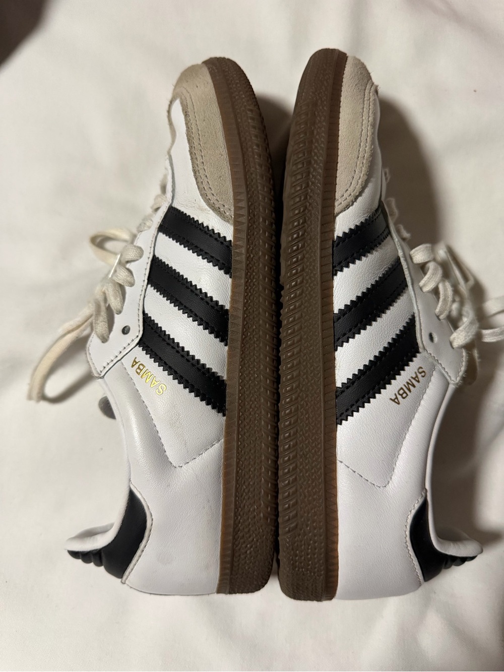 adidas White Black Classic Samba with Gum Sole - Picture 2 of 4